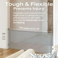 thumbnail image 2 of 76" Wide Long Retractable Safety Gates for Stairs, Mesh Dog Gate for The House, 34" Tall Extra Wide Pet Gate for Dogs, Long Gates for Doorways, Hallways, Indoor/Outdoor(Gray), 2 of 14