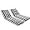 Black+White Stripes, variant on 2 Pieces Set Outdoor Lounge Chair Cushions Patio Chaise Lounge Replacement Cushions Funiture Seat Cushions Chair Pads Set of 2(Black+White Stripes-2 pcs)
