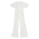 thumbnail image 2 of Mono Mono de Mujer Blanco con Cuello en V y Pierna Ancha para Exteriores ANGGREK Otros, 2 of 8