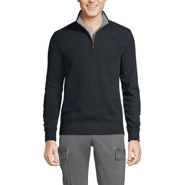 Lands' End Men's Bedford Rib Quarter Zip Sweater