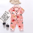thumbnail image 2 of Zanarzt Toddler Boy Summer Sleepwear Toddler Boys Girls Pajamas Summer Pjs Kids Short Sets Baby Sleepwear Jammies Pink,4-5 Years, 2 of 4