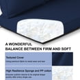 thumbnail image 3 of HONEY HOME Outdoor Loveseat Cushion Set, 48 x 24, Water Repellent, Fade Resistant, Couch love seat Filled with shredded sponge for added support, 3 of 6