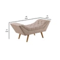 thumbnail image 5 of Bench with Button Tufted Details and Nailhead Trim Beige, 5 of 5