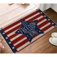 thumbnail image 4 of Let Freedom Ring Decorative Doormat 17" x 29" Patriotic Stripes Star 4th of July Memorial Day Independence Day Peace Love USA Floor Mat Non-Slip Low-Profile mat for Indoor Outdoor, 4 of 6