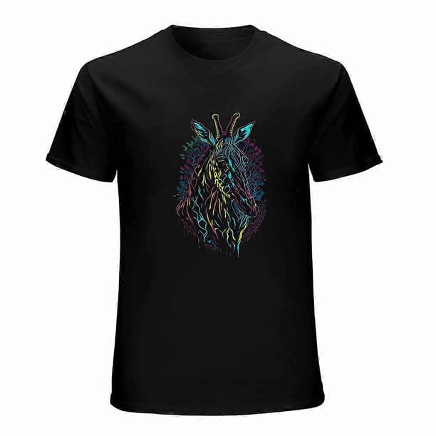 Giraffe T-shirt Fluorescent T-shirt Animal T-shirt Unisex For man woman Gift shirt
