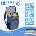 thumbnail image 6 of Travel Cooler Bag - Blue Baseball Gloves and Balls Pattern Camping Beer Cooler Backpack with Bottle Opener- Waterproof Insulated Picnic Backpacks - Cooler Bag for Beach, 6 of 6