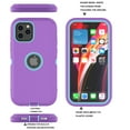 thumbnail image 7 of Njjex iPhone 12 Pro Max Cases, Sturdy Phone Case for iPhone 12 Pro Max 6.7", Full-Body Shockproof Protection Heavy Duty Armor Hard Plastic Rubber Rugged Bumper 3-in-1 Case Cover - Purple, 7 of 7