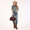 thumbnail image 6 of Montana West Multi-way Crossbody Bag with Removable Leopard Strap,Burgundy, 6 of 7