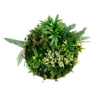 Nearly Natural 20in. UV Resistant Artificial Queensland Rainforest Living Wall Art Panel in Gold Aluminum Frame (Indoor/Outdoor)