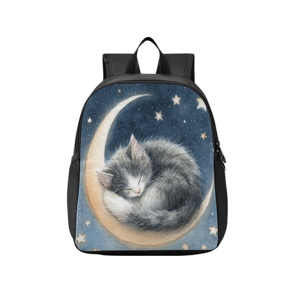 Toddler Backpack Sleeping Cat Waterproof Lightweight Backpack Casual Mini Daypack for Daycare & Travel