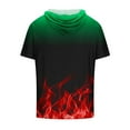 thumbnail image 4 of UVEASISHA Mens Light Weight Short Sleeve Hoodie for Men 3D Flame Print Workout Gym Sweatshirt Muscle Fit Fashion Athletic Hoodies Pullover Hooded T-Shirts 2025 Red, 4 of 4
