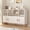Warm White, variant on OSCHF Cubby Shelf Bookcase with Doors - Wooden 8 Cube Floor Standing Open Bookshelf with Solid Wood Legs, 2-Tier Low Storage Cabinet, Oak and Warm White