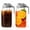 Grey & Grey-64 Ounces-2, variant on 64oz Glass Pitcher 2 Quart Mason Jar With Lid And Spout | Wide Mouth Airtight Leakproof Water Jug For Juice Sun Iced Tea Cold Brew Coffee Milk Storage White