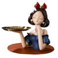 thumbnail image 1 of Bandeja de servicio creativa, esculturas de figuritas, , baratija, plato de almacenamiento, llave, galleta, , estatuas de resina para Azul Gloria Figuritas de niña de resina, 1 of 9