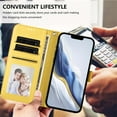 thumbnail image 4 of Decase Solid Wallet Case for iPhone 17 Pro Max,Rugged 3 Card Slots Kickstand Flip Folio Cover,Shockproof TPU+Leather Hybrid Magnetic Closure Protective Flip Cover for iPhone 17 Pro Max,Yellow, 4 of 12