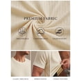 thumbnail image 6 of RICHCOIN Men's Ribbed Knit Crewneck T-Shirts Short Sleeve Textured Solid Casual Tee, 6 of 7