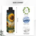 thumbnail image 3 of Yiaed Artistic Oil Painting Sunflower Print Sports Insulated Kettle Bottle Reusable Stainless Steel Insulated Cup, Outdoor Portable Casual Stainless Steel Insulation Cup, 3 of 7
