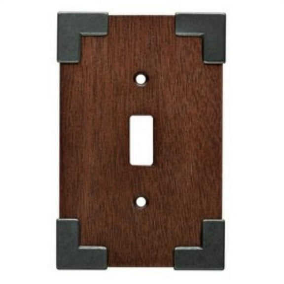 brainerd rowland single toggle charcoal ebony and soft iron wall plate