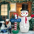 thumbnail image 3 of Costway 6 FT Inflatable Snowman & Penguin Guidepost Christmas Decoration with Snowflake, 3 of 10