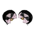 thumbnail image 2 of Horquillas de animales de peluche Yinane clip de pelo de oso rosa y negro, 2 of 8