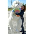 thumbnail image 6 of American Made Giant Stuffed White Gorilla 6 Foot Soft Big Plush Monkey Wears Rainbow Tie Dye T-Shirt, 6 of 11