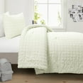 thumbnail image 3 of Lush Decor Microfiber Crinkle Textured Dobby Comforter Light Gray 3Pc Set King, 3 of 11