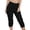 Black, variant on Summer Pants for Women Casual Cropped Pants Rrousers Pocket Beam Loose Women's Shorts Foot Business Clothes for Women Petite Track Buttons on Side Large Elastic Womens on Dress Tailo Black M