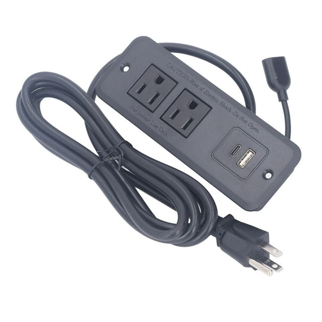 Regleta Empotrada, Enchufe Estadounidense De 110 V, Puerto USB Tipo C, PD20W, Tomacorrientes Para Muebles, Resistente Al Fuego, Fácil Instalación Para El Hogar