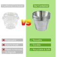 thumbnail image 2 of EcoNesxp Leakproof Reusable Sauce Container with Silicone Lid oz Salad Dressing Container Pack Dipping Sauce, 2 of 5