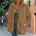 thumbnail image 6 of Gamivast Warm Jackets for Women Fuzzy Fleece Hooded Zip up Trendy Coats with Pockets Comfy Winter Long Sleeve Casual Jacket Basic Solid Outerwear, 6 of 7