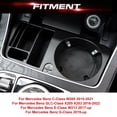 thumbnail image 6 of Xotic Tech Car Interior Center Console Black Single Water Cup Holder w/Organizer Slots Tray Insert Replacement, Compatible with Mercedes Benz W205 C-Class, X253 GLC-Class, W213 E-Class, W463A G-Class, 6 of 9