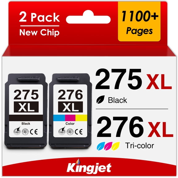 275 Ink Cartridges Compatible for Canon Ink 275 and 276 for Canon 275 Ink for PIXMA TS3722 TR4722 TS3522 TS3520 TS3500 Printer (Black, Tri-Color)