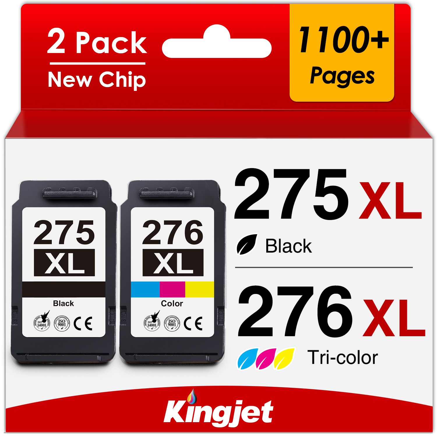 Kingjet 275 and 276 Ink Cartridges for Canon PIXMA Printers photo 1