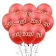 thumbnail image 1 of 10pcs 2020 Feliz año De Decoraciones De Látex Accesorios De fotografía - oro and , 12cm rojo Colco Globos de año nuevo, 1 of 6
