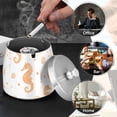thumbnail image 4 of Yayeee Ashtray with Lid for Cigarette Smokeless Stainless Steel Home Ash Holder, White Seahorse, 4 of 7