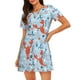 thumbnail image 1 of Fotbe Lobsters Bata de Dormir para Mujer con Estampado, Camisón de Algodón de Manga Corta, Ropa de Dormir Casual, 1 of 6