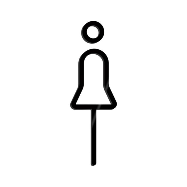 Restroom Sign Symbols Self Adhesive Bathroom Door Sign Restroom Identification Black Women