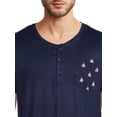 thumbnail image 4 of Isotoner Adult Men's Lounge Henley Tee, Sizes S-2XL, Mens Loungwear, 4 of 5