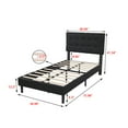 thumbnail image 3 of Alazyhome  Square Tufted Upholstered Platform Bed Frame Black Twin, 3 of 3