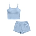 thumbnail image 5 of Camisole Shorts Pajamas Sets for Women Summer Sexy Sleeveless Sleepwear 2 Piece Pjs Matching Lounge Set, 5 of 5
