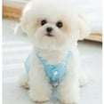thumbnail image 3 of Small Dog Dress, Girl Puppy Bling Princess Skirt Dress with Plush Balls,Chihuahua Yorkie Clothes Outfit for Birthday Wedding Party Blue XS, 3 of 7
