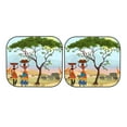 thumbnail image 7 of Xecao African Women in Mountain Landscape for Foldable Car Sun Shades (2-Pack) offer sun protection with an easy-fold design for convenient windshield shading., 7 of 7