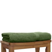 Luxury Hotel & Spa Quality, Quick Dry 100% Turkish Cotton 700 GSM, Eco Friendly Towel, for Bathroom Oversize Dobby Border Bath Towels 35 X 70 (Bath Sheet Single Towel Set of 1, Moss )