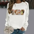thumbnail image 2 of Fiaer Christmas Sweatshirts for Women Squirrel Christmas Pullover Xmas No Hooded Hoodie Cute Graphic Long Sleeve Plus Size Tops White XL, 2 of 6