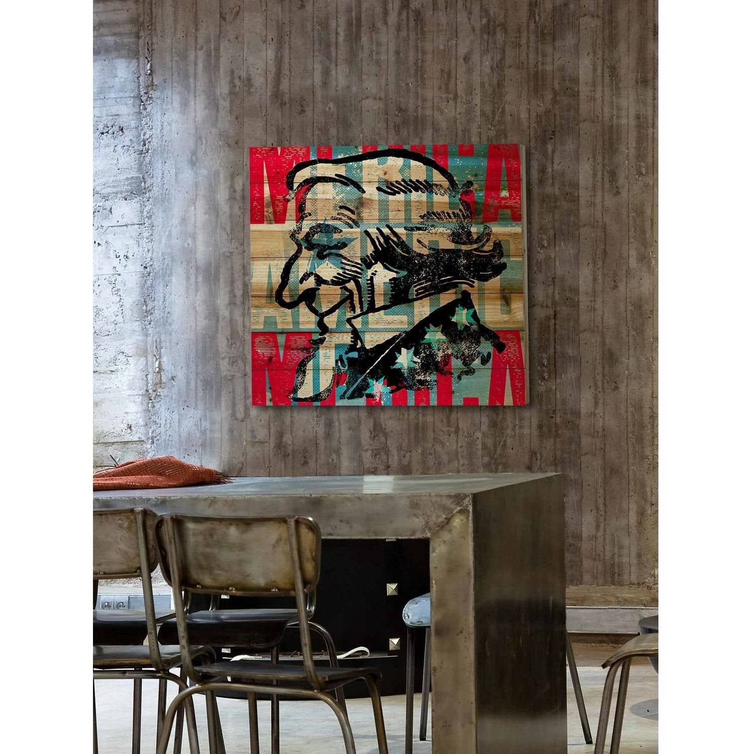 Marmont Hill "Uncle Sam Smile" by Rick Martin Painting Print on Natural Pine Wood