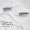 thumbnail image 2 of King 100% Cotton 4 Layered Blanket [White], 2 of 15