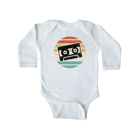 

Inktastic Vintage Cassette Tape Silhouette Gift Baby Boy or Baby Girl Long Sleeve Bodysuit