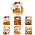 thumbnail image 2 of 6, 12, or 18 Pack Thanksgiving Treating Boxes, Orange Pumpkin and Turkey Maple Leaf Foldable Gift Boxes for Party Favors and Candy Wrap, 2 of 2