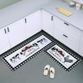 thumbnail image 2 of Farmhouse Kitchen Rugs Set 2 Piece Cushioned, Non-Skid Waterproof Kitchen Mats and Rugs Washable, Anti Fatigue Standing Kitchen Floor Mat for Sink Office Laundry, 18" x 48" + 18" x 30", Rooster, 2 of 6
