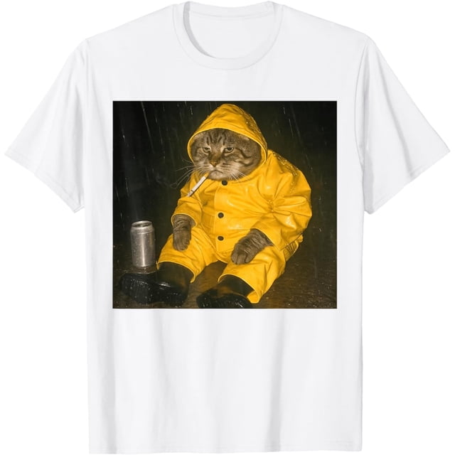 Funny Smoking Cat Meme Cigarette Kitty Cat Lover - Camiseta para hombre y mujer